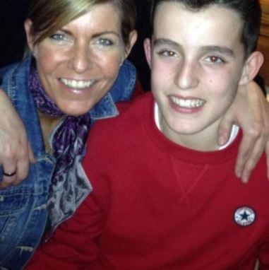 Tino Livramento with his mother Caroline O’Neill.
